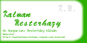 kalman mesterhazy business card