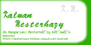 kalman mesterhazy business card